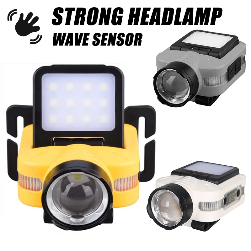 Headlamp Waterproof Rechargeable - Mini Multifunctional LED Sensor Headlamp with