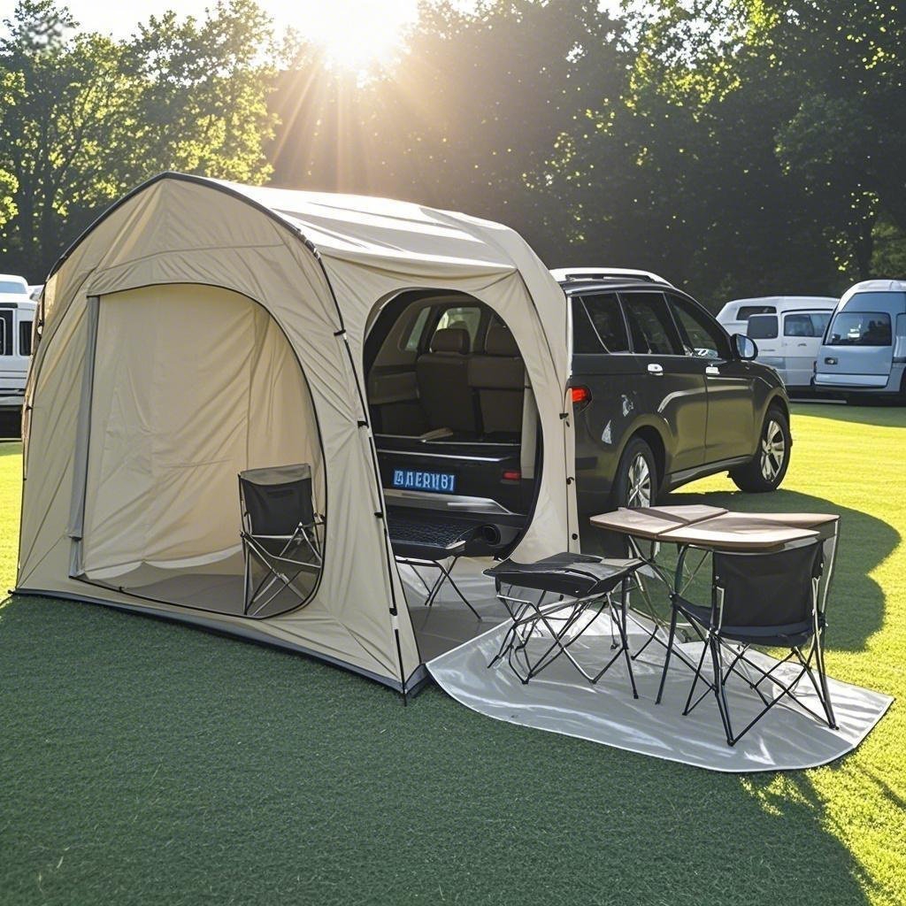 Outdoor Adventure Dome Shelter - Off-Road Car Tent SUV Tailgate Shelter