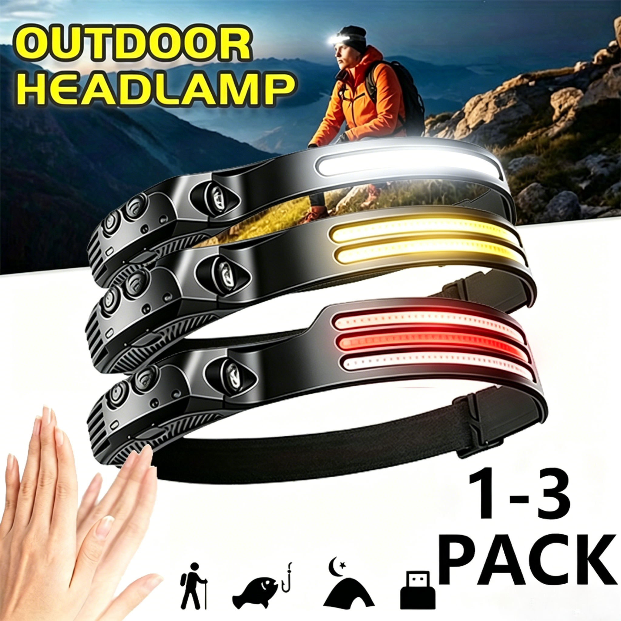 Super Bright Motion Sensor LED - Headlamp Waterproof Rechargeable ulasan dan harga