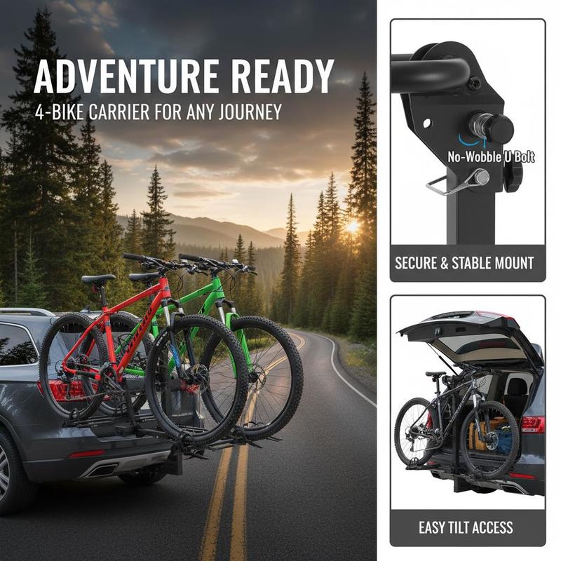 Vehicle Bicycle Carrier 4-Bike - Outdoor Adventure U Of U ulasan dan harga