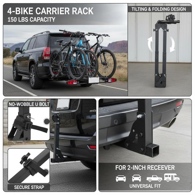 Vehicle Bicycle Carrier 4-Bike - Outdoor Adventure U Of U ulasan dan harga