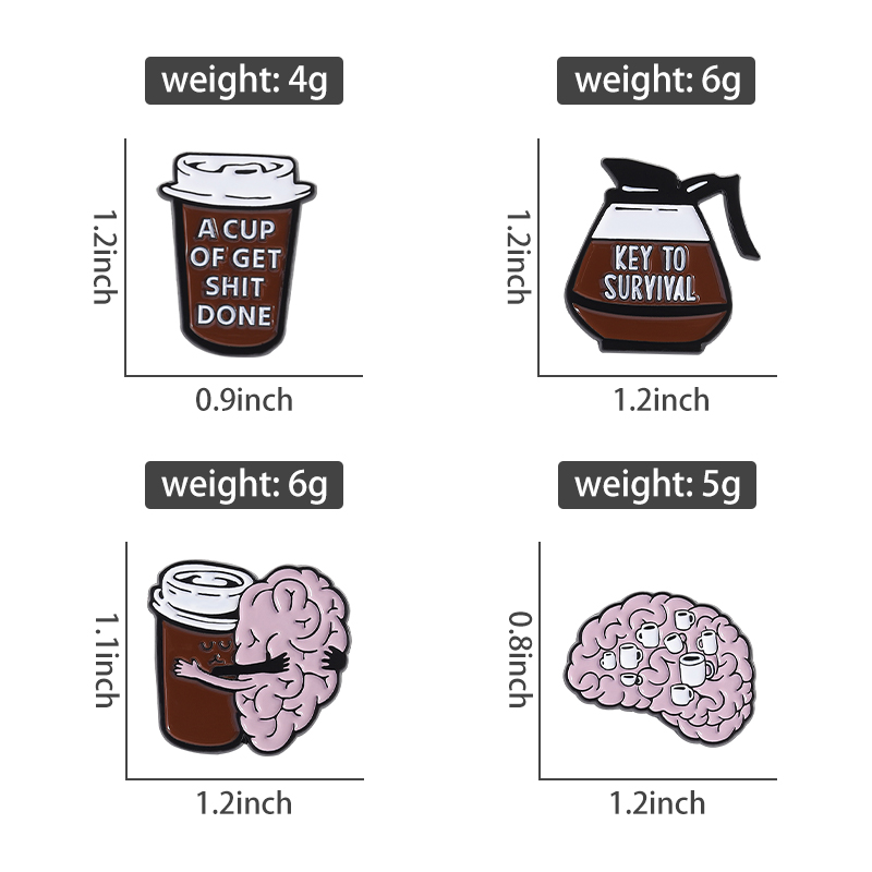 Coffee Brain Enamel Pins Gift  - Outdoor Adventure Backpack ulasan dan harga