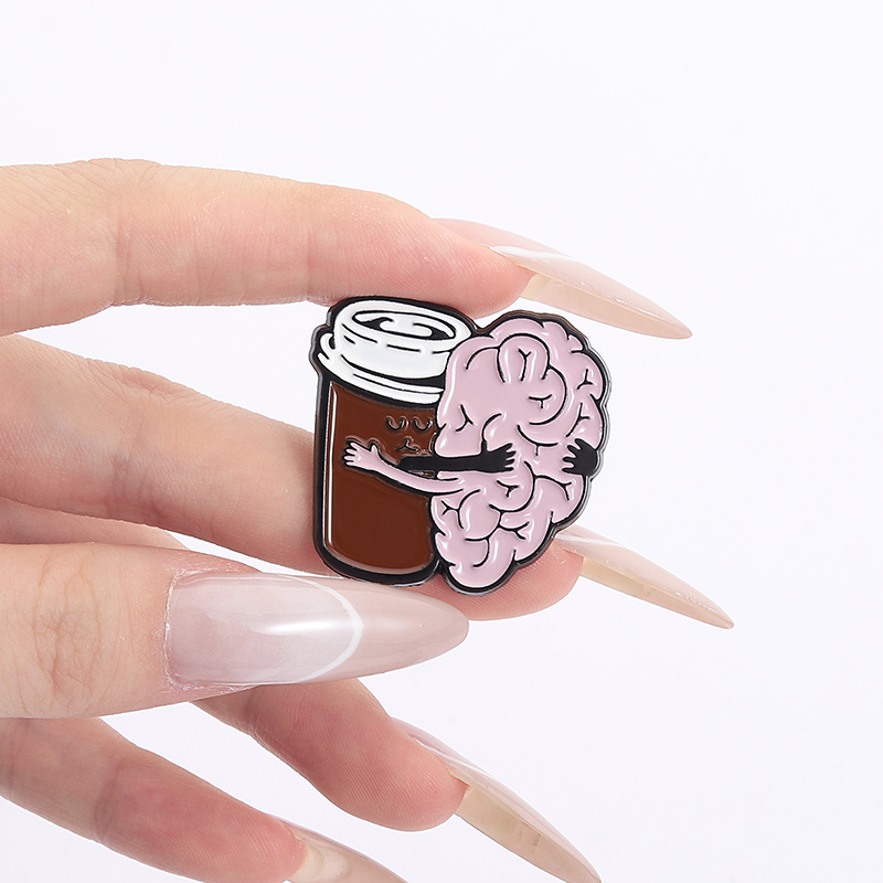 Coffee Brain Enamel Pins Gift  - Outdoor Adventure Backpack ulasan dan harga