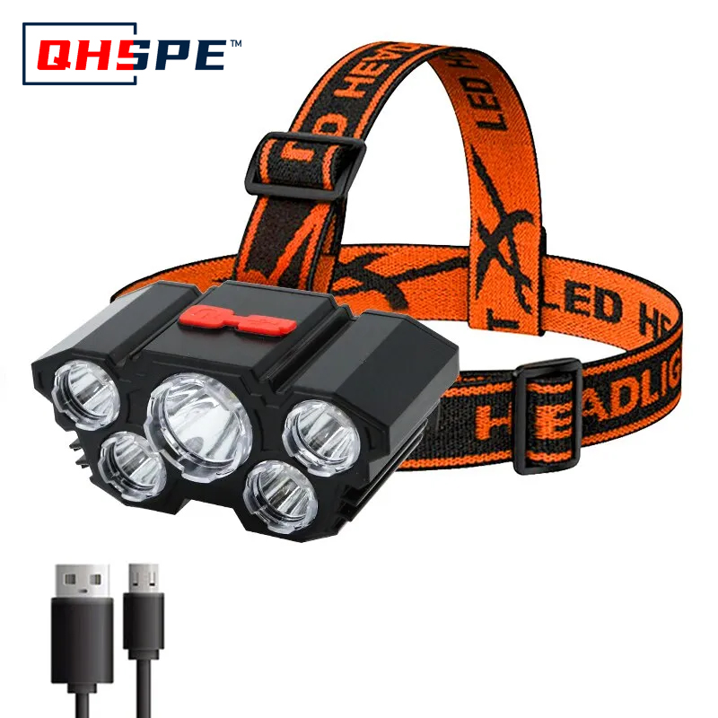 Rechargeable 5 LED Headlamp St - Headlamp Waterproof Rechargeable ulasan dan harga