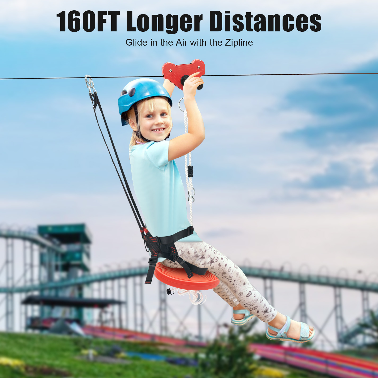 Kids Zipline Adventure Set - S - Outdoor Adventure Zipline ulasan dan harga