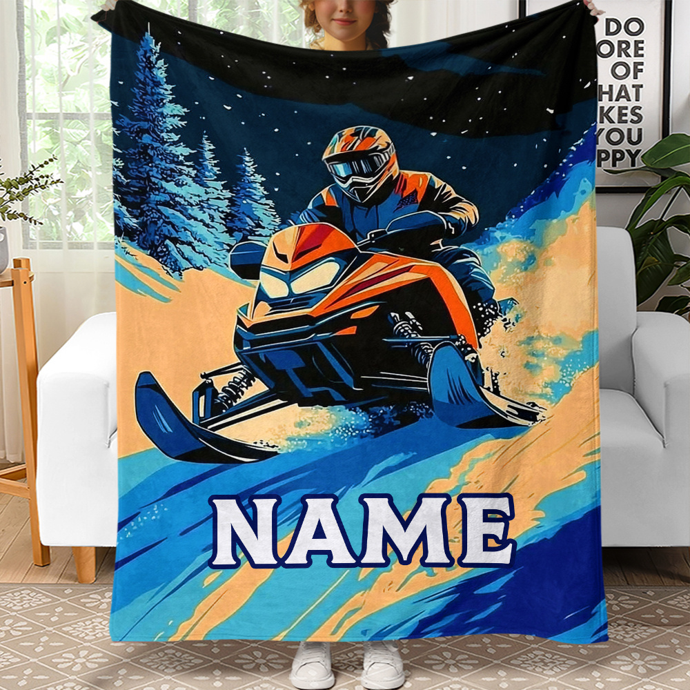 Personalized Snowmobile Blanke - Outdoor Adventure Names ulasan dan harga