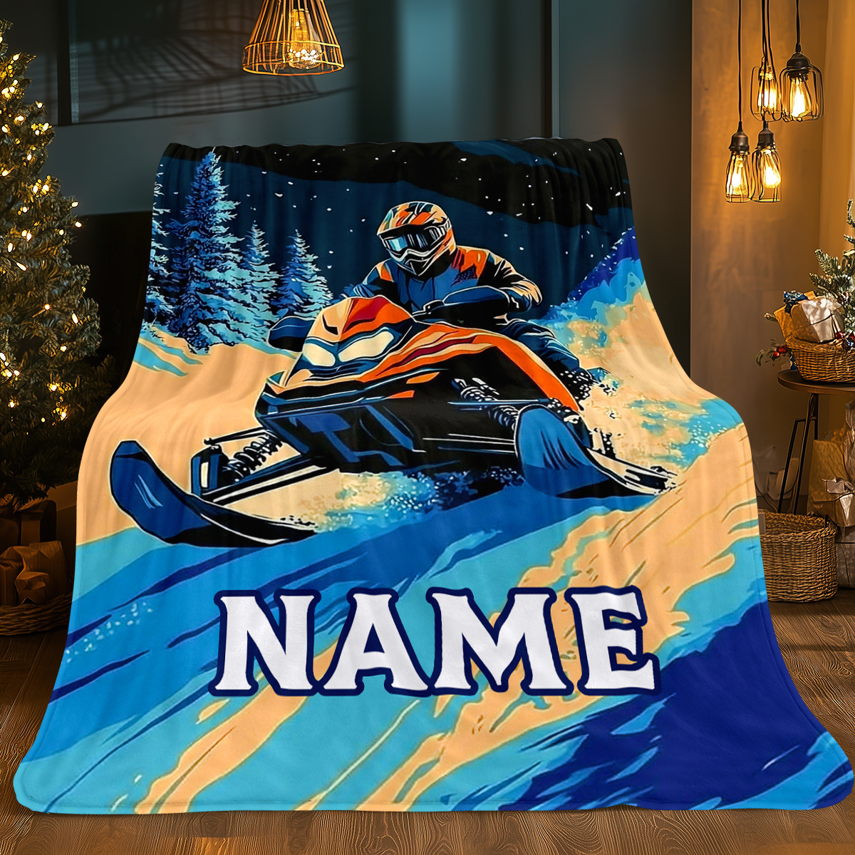 Personalized Snowmobile Blanke - Outdoor Adventure Names ulasan dan harga