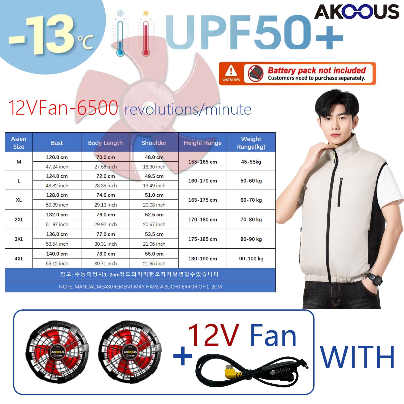 12V 5V USB Cooling Fan Vest Me - Outdoor Adventure Vest ulasan dan harga
