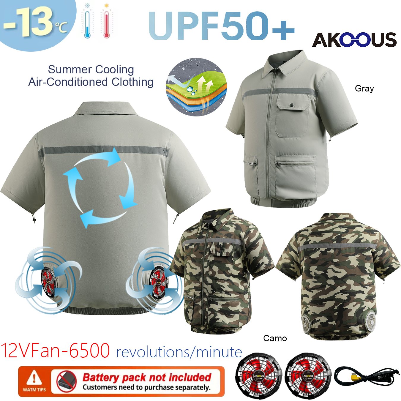 Summer USB 12V/5V Air Conditio - Outdoor Adventure Vest ulasan dan harga