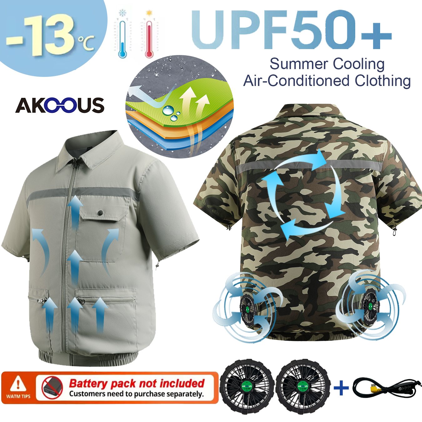Summer USB 12V/5V Air Conditio - Outdoor Adventure Vest ulasan dan harga